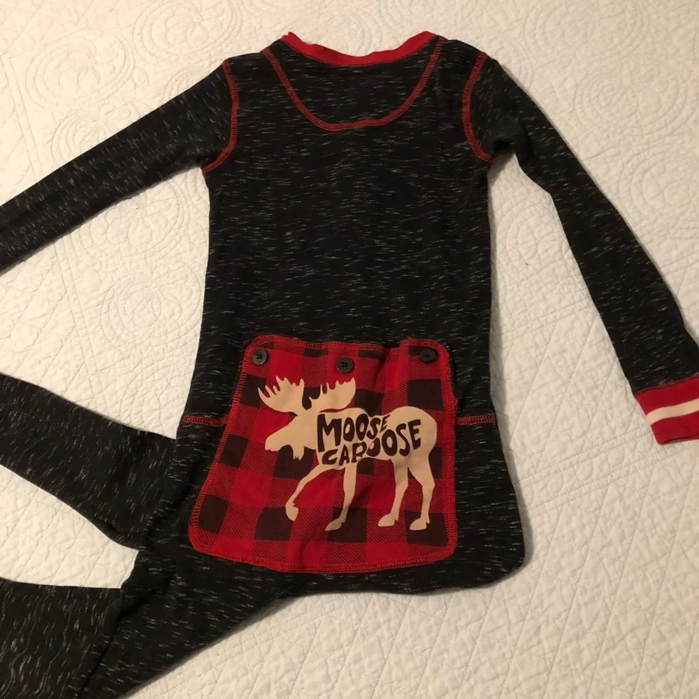 Lazy One Moose Caboose onesie. Size 6 girls.